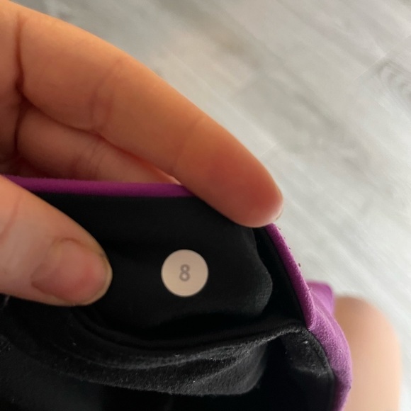 LULULEMON Wunder Under Crop Réversible - Tender Violet/ Black - Picture 8 of 8